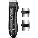 Telfun Body Trimmer for Men, Electric Groin Hair Trimmer, Replaceable Ceramic Blade Heads, Waterproof Wet/Dry...