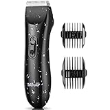 Telfun Body Trimmer For Men, Electric Groin Hair Trimmer, Replaceable Ceramic Blade Heads, Waterproof Wet/Dry...