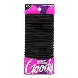 Goody Ouchless Womens Elastic Hair Tie - 27 Count, Black - 4Mm For Medium Hair- Hair Accessories For Women...