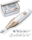 Beurer 14-piece Professional Manicure & Pedicure Nail Drill Kit, Cordless, 10 Attachments, 3 Speed Settings,...