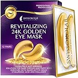 Under Eye Patches For Puffy Eyes 24K Gold Eye Mask For Dark Circles And Puffiness Collagen Eye Gel Pads...