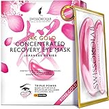 Eye Pads 24k Rose Gold Eye Mask Anti-Aging Hyaluronic Acid Eye Patches Pink Under Eye Mask for Moisturizing &...