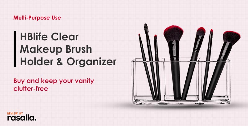 Hblife Clear Makeup Brush Holder Organizer