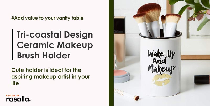 Tri-Coastal Design Ceramic Makeup Brush Holder