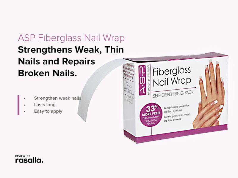 Asp Fiberglass Nail Wrap - Strengthens Weak, Thin Nails And Repairs Broken Nails.