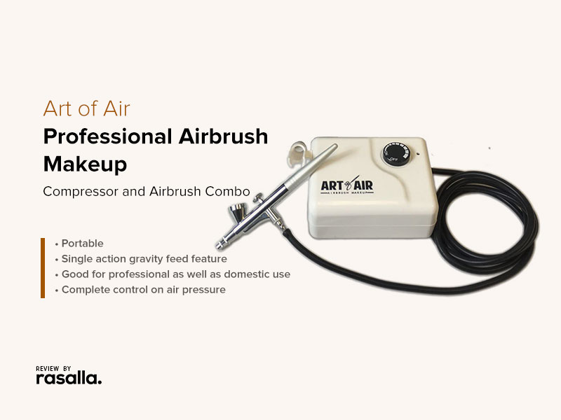Art Of Air Compressor And Airbrush Combo For Professional Airbrush Cosmetic Makeup - Airbrush With Compressor