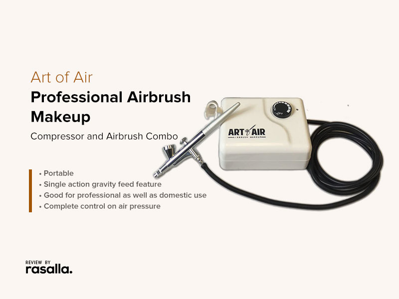 Art of Air Compressor and Airbrush Combo for Professional Airbrush Cosmetic Makeup - Airbrush with Compressor