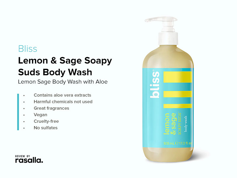 Bliss Cruelty Free Lemon And Sage Soapy Suds Body Wash