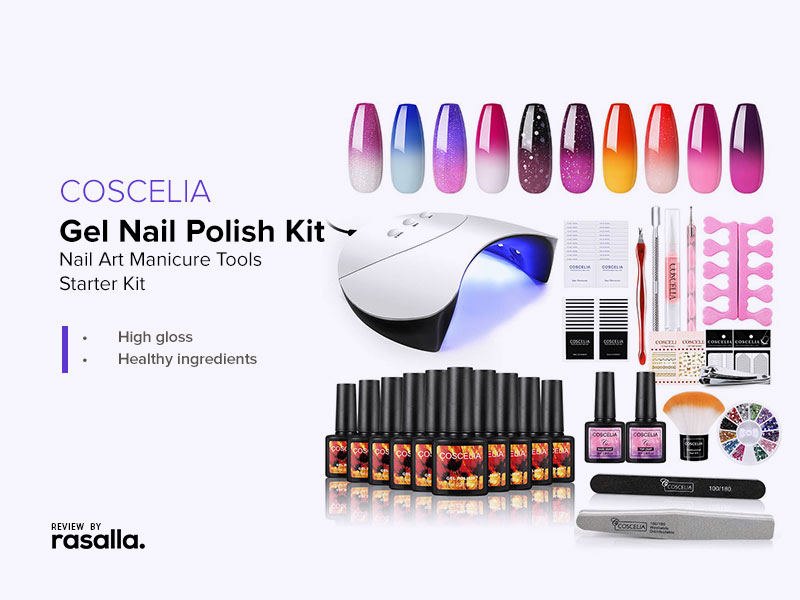 Coscelia Gel Nail Polish Kit Review - Nail Art Manicure Tools Starter Kit