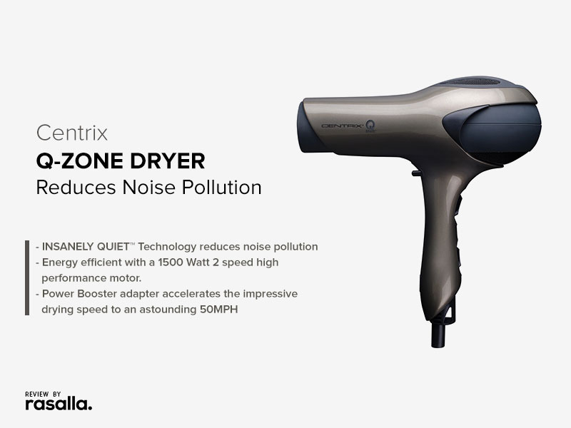Centrix Q Zone Hair Dryer - Dryer Greatly Reduces Noise Pollution Review Rasalla