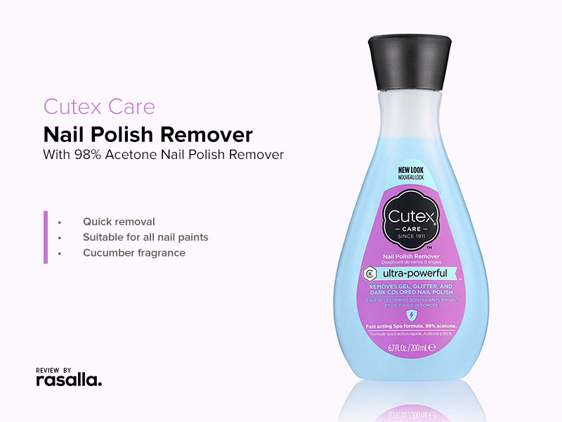 Cutex Nail Polish Remover - With 98% Acetone Nail Polish Remover 