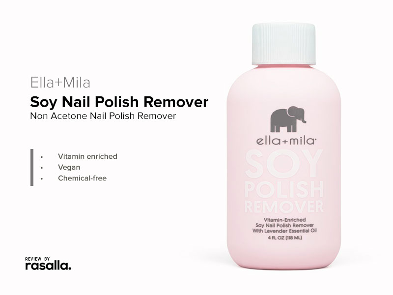 Ella Mila Soy Nail Polish Remover - Non Acetone Nail Polish Remover