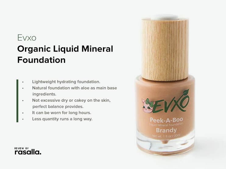 Evxo Organic Liquid Mineral Foundation - Perfect Acne Skin Foundation