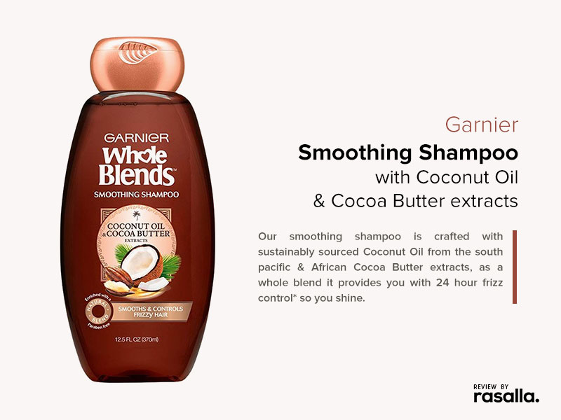 Garnier Whole Blends Smoothing Shampoo For Frizzy Hair With Coconut Oil