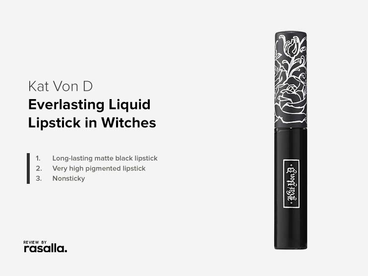 Kat Von D Everlasting Liquid Lipstick In Witches - Pigmented Black Lipstick