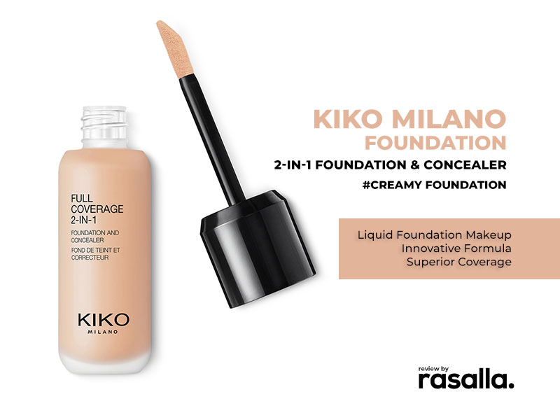 Kiko Milano Foundation 2-In-1 Foundation & Concealer - Creamy Foundation Review Rasalla