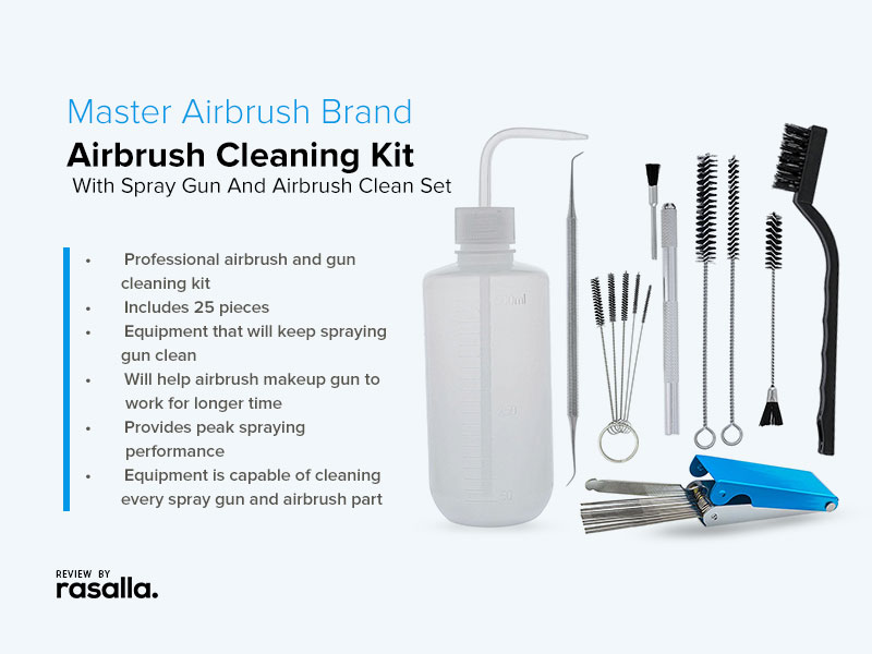 Master Airbrush Brand - Airbrush Cleaning Kit With Spray Gun And Airbrush Clean Set