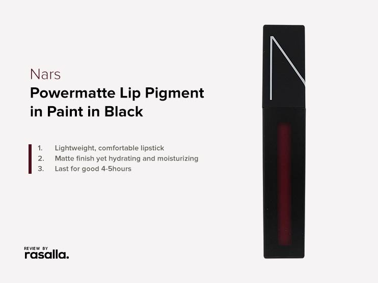 Nars Powermatte Lip Pigment In Paint In Black - Comforting Mate Black Lipstick