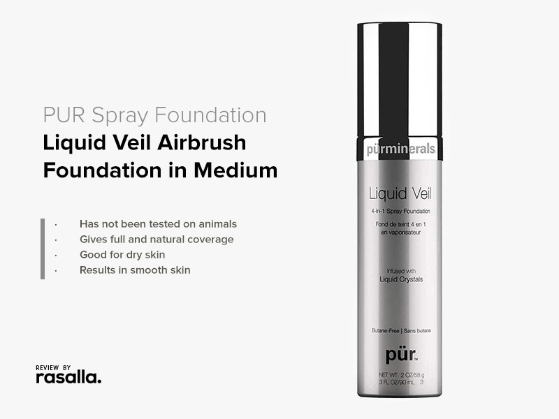 Pur Spray Foundation - Liquid Veil Airbrush Foundation In Medium