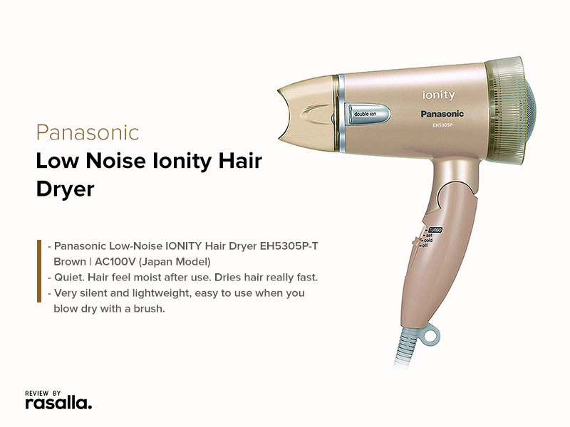Panasonic Low Noise Ionity Hair Dryer, Very Silent And Lightweight