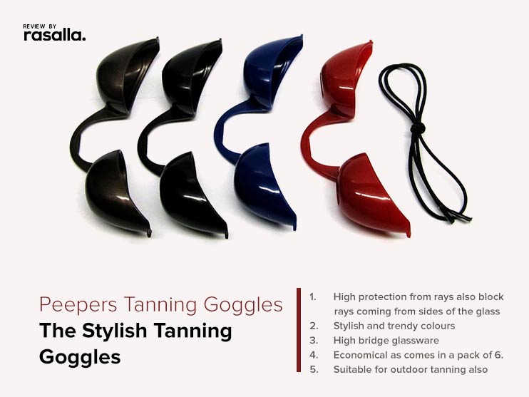 Peepers Tanning Goggles, 6 Pair Sunbed - The Stylish Tanning Goggles