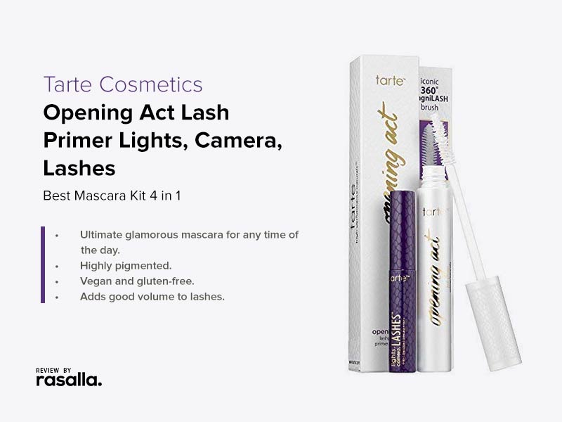 Tarte Opening Act Lash Primer Lights, Camera, Lashes - Best Mascara Kit 4 In 1